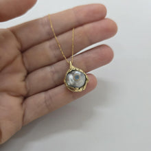 Load image into Gallery viewer, READY TO SHIP Civa Fiji Keshi Pearl & Aquamarine Necklace - 14k Solid Gold FJD$