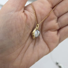 Load image into Gallery viewer, READY TO SHIP Civa Fiji Keshi Pearl & Aquamarine Necklace - 14k Solid Gold FJD$