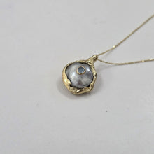 Load image into Gallery viewer, READY TO SHIP Civa Fiji Keshi Pearl & Aquamarine Necklace - 14k Solid Gold FJD$