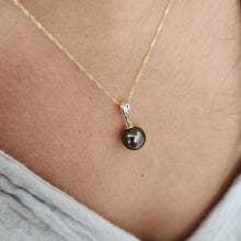 Load image into Gallery viewer, CONTACT US TO RECREATE THIS SOLD OUT STYLE Civa Fiji Graded Pearl Necklace with Diamond Set Pendant - 14k Solid Gold FJD$