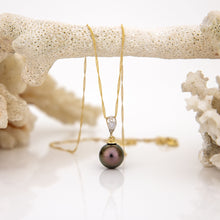 Load image into Gallery viewer, CONTACT US TO RECREATE THIS SOLD OUT STYLE Civa Fiji Graded Pearl Necklace with Diamond Set Pendant - 14k Solid Gold FJD$