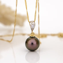 Load image into Gallery viewer, CONTACT US TO RECREATE THIS SOLD OUT STYLE Civa Fiji Graded Pearl Necklace with Diamond Set Pendant - 14k Solid Gold FJD$