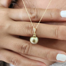 Load image into Gallery viewer, CONTACT US TO RECREATE THIS SOLD OUT STYLE Civa Fiji Pearl Necklace with Diamond Set Pendant - 14k Solid Gold FJD$