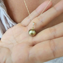 Load image into Gallery viewer, CONTACT US TO RECREATE THIS SOLD OUT STYLE Civa Fiji Pearl Necklace with Diamond Set Pendant - 14k Solid Gold FJD$
