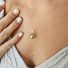 Load image into Gallery viewer, CONTACT US TO RECREATE THIS SOLD OUT STYLE Civa Fiji Pearl Necklace with Diamond Set Pendant - 14k Solid Gold FJD$
