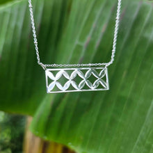 Load image into Gallery viewer, READY TO SHIP Frangipani Bua Bar Necklace - 925 Sterling Silver