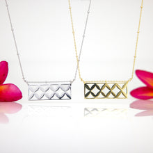 Load image into Gallery viewer, READY TO SHIP Frangipani Bua Bar Necklace - 925 Sterling Silver
