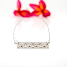 Load image into Gallery viewer, READY TO SHIP Frangipani Bua Bar Necklace - 925 Sterling Silver