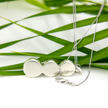 Load image into Gallery viewer, READY TO SHIP Civa Fiji Bezel Set Pearl Trio Necklace - 925 Sterling Silver FJD$