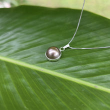 Load image into Gallery viewer, READY TO SHIP Civa Fiji Bezel Set Pearl Necklace - 925 Sterling Silver FJD$