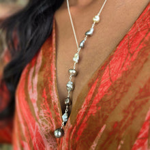 Load image into Gallery viewer, READY TO SHIP Fiji Keshi Pearl Lariat Necklace - 925 Sterling Silver FJD$