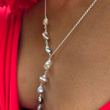 Load image into Gallery viewer, READY TO SHIP Fiji Keshi Pearl Lariat Necklace - 925 Sterling Silver FJD$
