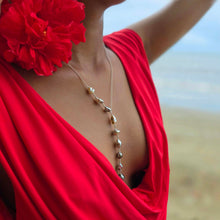 Load image into Gallery viewer, READY TO SHIP Fiji Keshi Pearl Lariat Necklace - 925 Sterling Silver FJD$