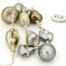 Load image into Gallery viewer, READY TO SHIP Fiji Keshi Pearl Lariat Necklace - 925 Sterling Silver FJD$
