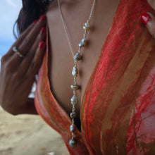 Load image into Gallery viewer, READY TO SHIP Fiji Keshi Pearl Lariat Necklace - 925 Sterling Silver FJD$