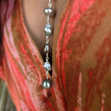 Load image into Gallery viewer, READY TO SHIP Fiji Keshi Pearl Lariat Necklace - 925 Sterling Silver FJD$