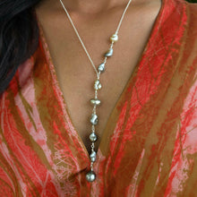 Load image into Gallery viewer, READY TO SHIP Fiji Keshi Pearl Lariat Necklace - 925 Sterling Silver FJD$