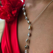 Load image into Gallery viewer, CONTACT US TO RECREATE THIS SOLD OUT STYLE Fiji Keshi Pearl Lariat Necklace - 925 Sterling Silver FJD$
