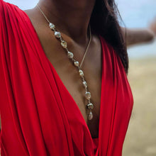 Load image into Gallery viewer, CONTACT US TO RECREATE THIS SOLD OUT STYLE Fiji Keshi Pearl Lariat Necklace - 925 Sterling Silver FJD$