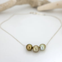 Load image into Gallery viewer, READY TO SHIP Civa Fiji Saltwater Pearl Trio Necklace - 925 Sterling Silver FJD$