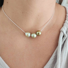 Load image into Gallery viewer, READY TO SHIP Civa Fiji Saltwater Pearl Trio Necklace - 925 Sterling Silver FJD$