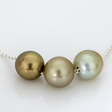 Load image into Gallery viewer, READY TO SHIP Civa Fiji Saltwater Pearl Trio Necklace - 925 Sterling Silver FJD$