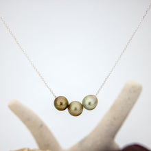 Load image into Gallery viewer, READY TO SHIP Civa Fiji Saltwater Pearl Trio Necklace - 925 Sterling Silver FJD$