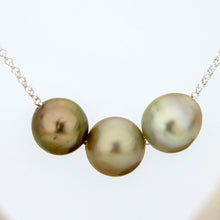 Load image into Gallery viewer, READY TO SHIP Civa Fiji Saltwater Pearl Trio Necklace - 925 Sterling Silver FJD$