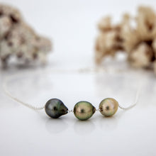 Load image into Gallery viewer, READY TO SHIP Civa Fiji Saltwater Pearl Trio Necklace - 925 Sterling Silver FJD$