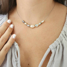 Load image into Gallery viewer, READY TO SHIP Fiji Keshi Floating Pearl Necklace - 925 Sterling Silver FJD$