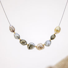 Load image into Gallery viewer, READY TO SHIP Fiji Keshi Floating Pearl Necklace - 925 Sterling Silver FJD$
