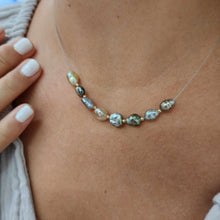 Load image into Gallery viewer, READY TO SHIP Fiji Keshi Floating Pearl Necklace - 925 Sterling Silver FJD$