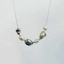 Load image into Gallery viewer, READY TO SHIP Fiji Keshi Floating Pearl Necklace - 925 Sterling Silver FJD$