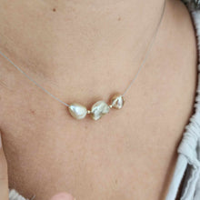 Load image into Gallery viewer, CONTACT US TO RECREATE THIS SOLD OUT STYLE Fiji Keshi Floating Pearl Necklace - 925 Sterling Silver FJD$