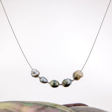 Load image into Gallery viewer, CONTACT US TO RECREATE THIS SOLD OUT STYLE Fiji Keshi Floating Pearl Necklace - 925 Sterling Silver FJD$