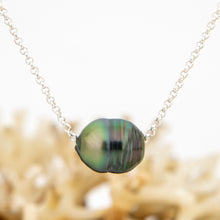 Load image into Gallery viewer, READY TO SHIP Infinity Floating Civa Fiji Pearl Necklace - 925 Sterling Silver FJD$