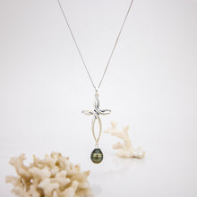 Load image into Gallery viewer, READY TO SHIP Civa Fiji Pearl Cross Necklace - 925 Sterling Silver FJD$
