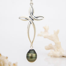 Load image into Gallery viewer, CONTACT US TO RECREATE THIS SOLD OUT STYLE Civa Fiji Pearl Cross Necklace - 925 Sterling Silver FJD$