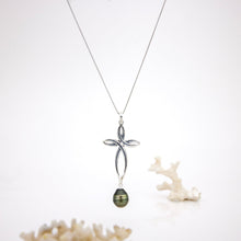 Load image into Gallery viewer, READY TO SHIP Civa Fiji Pearl Cross Necklace - 925 Sterling Silver FJD$
