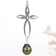 Load image into Gallery viewer, READY TO SHIP Civa Fiji Pearl Cross Necklace - 925 Sterling Silver FJD$