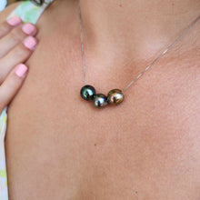 Load image into Gallery viewer, CONTACT US TO RECREATE THIS SOLD OUT STYLE Civa Fiji Saltwater Pearl Trio Necklace - 925 Sterling Silver FJD$