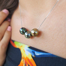 Load image into Gallery viewer, CONTACT US TO RECREATE THIS SOLD OUT STYLE Civa Fiji Saltwater Pearl Trio Necklace - 925 Sterling Silver FJD$