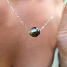 Load image into Gallery viewer, READY TO SHIP Infinity Floating Civa Fiji Pearl Necklace - 925 Sterling Silver FJD$