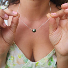 Load image into Gallery viewer, READY TO SHIP Infinity Floating Civa Fiji Pearl Necklace - 925 Sterling Silver FJD$