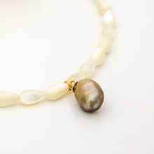 Load image into Gallery viewer, READY TO SHIP Fiji Saltwater Pearl & Mother of Pearl Necklace - 925 Sterling Silver FJD$