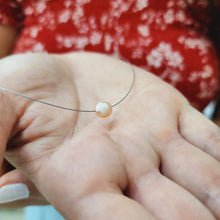Load image into Gallery viewer, READY TO SHIP Floating Freshwater Pearl Necklace in 925 Sterling Silver - FJD$