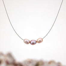 Load image into Gallery viewer, READY TO SHIP Floating Freshwater Pearl Necklace in 925 Sterling Silver - FJD$