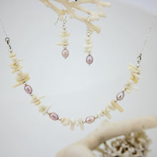 Load image into Gallery viewer, READY TO SHIP Freshwater Pearl & Coral Earrings - 925 Sterling Silver FJD$