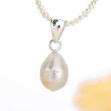 Load image into Gallery viewer, READY TO SHIP Freshwater Pearl Necklace with Civa Fiji Pearl Pendant - 925 Sterling Silver FJD$