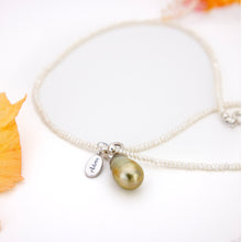 Load image into Gallery viewer, READY TO SHIP Freshwater Pearl Necklace with Civa Fiji Pearl Pendant - 925 Sterling Silver FJD$